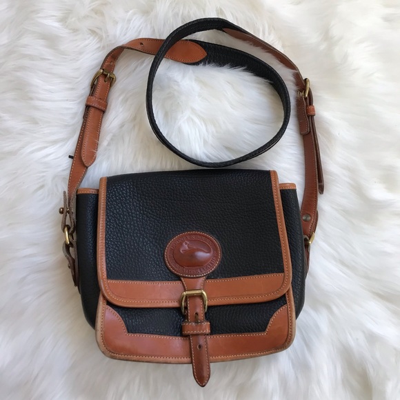 Dooney & Bourke Handbags - Vintage Dooney Bourke Crossbody Bag Black Brown